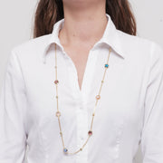 Collana in Metallo fiori colorati