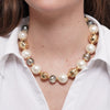 Collana in Metallo giro di perle e cristalli - BYSIMON gioielli