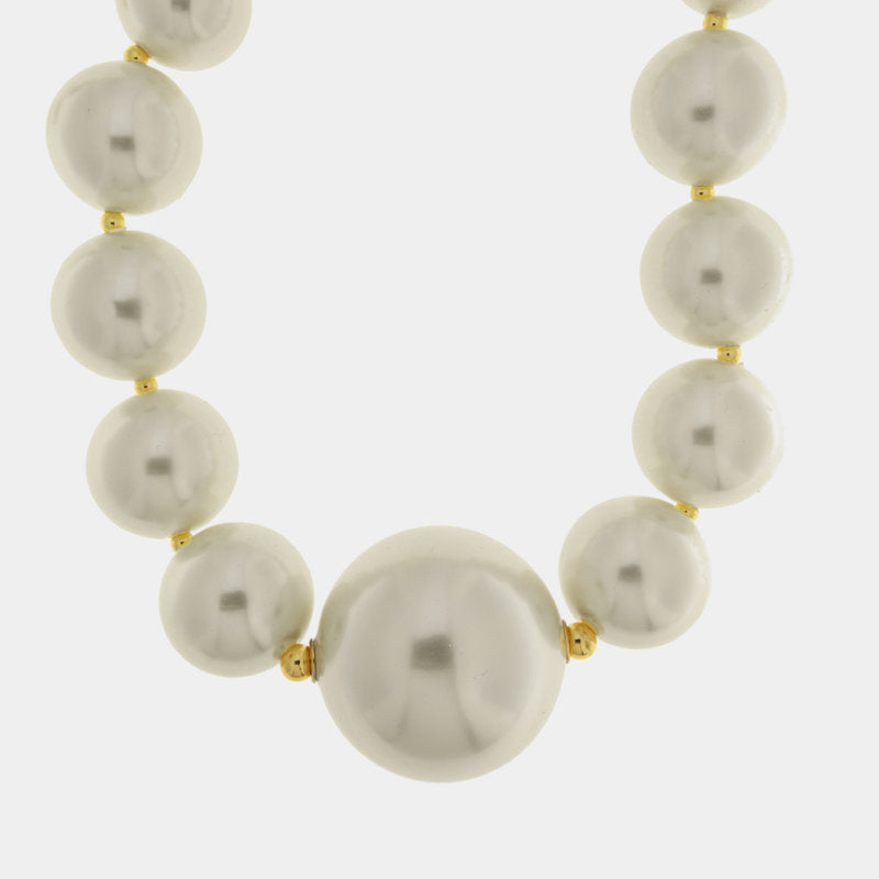 Collana in Metallo perle grandi