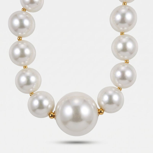 Collana in Metallo perle grandi - BYSIMON gioielli