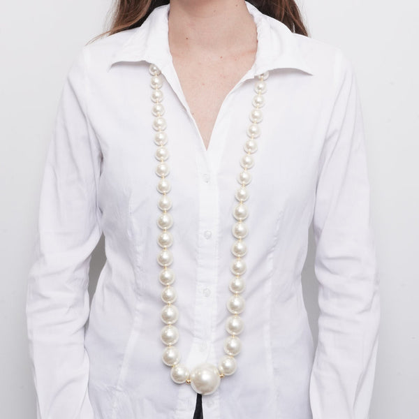 Collana in Metallo perle grandi - BYSIMON gioielli