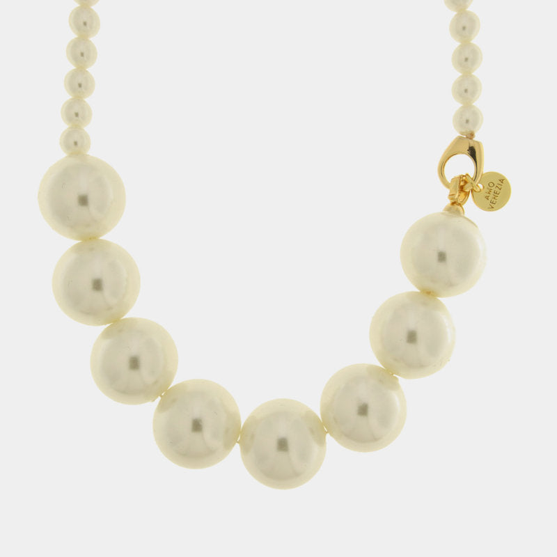 Collana in Metallo perle grandi - BYSIMON gioielli