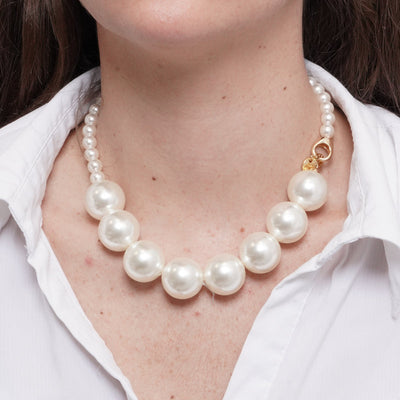 Collana in Metallo perle grandi - BYSIMON gioielli