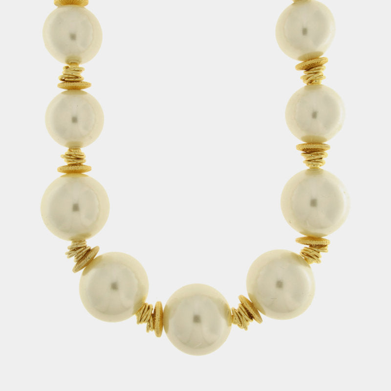 Collana in Metallo perle grandi - BYSIMON gioielli