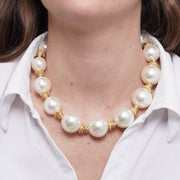 Collana in Metallo perle grandi