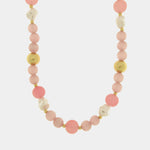 Collana in Metallo cristalli rosa - BYSIMON gioielli