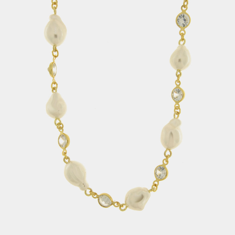 Collana in Metallo perle grandi