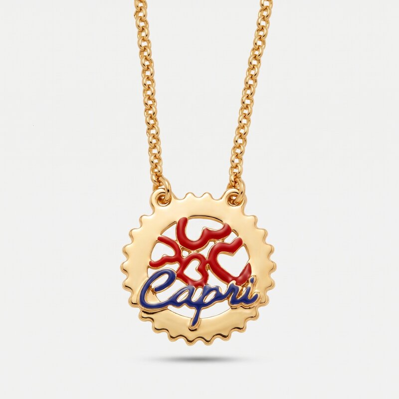 Collana in Metallo cuori rossi e Capri - BYSIMON gioielli