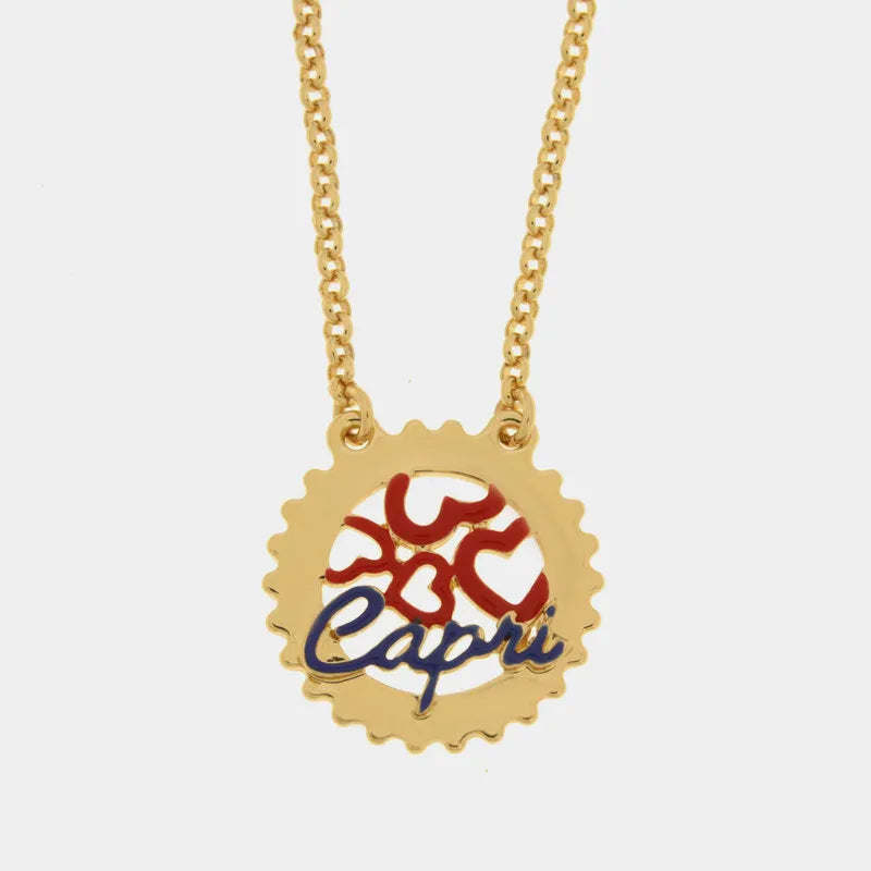 Collana in Metallo cuori rossi e Capri - BYSIMON gioielli