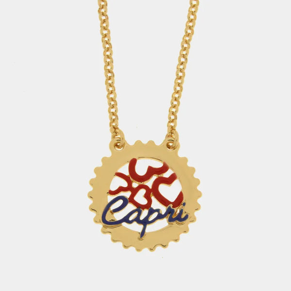 Collana in Metallo cuori rossi e Capri - BYSIMON gioielli