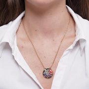 Collana in Metallo stella marina, corallo e Capri