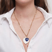 Collana in Metallo cuore bianco Capri