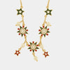 Collana in Metallo con fiocchi di neve stelle colorate