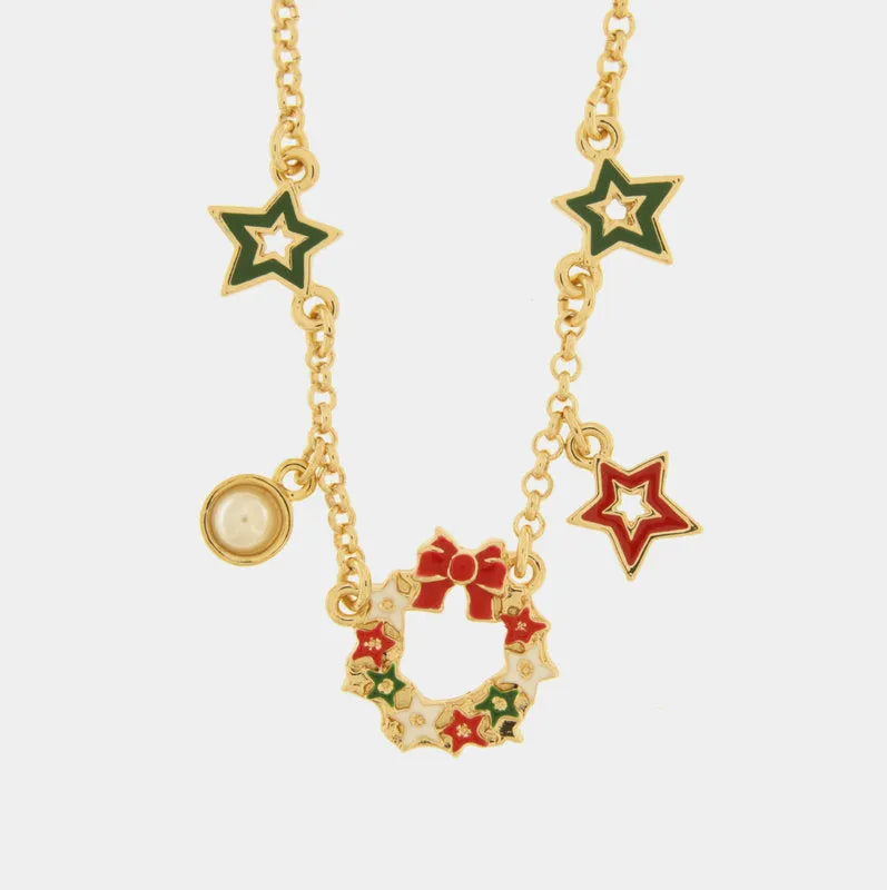 Necklace in Metal garland of colorful stars