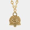 Collana in Metallo campana grande pendente con perle