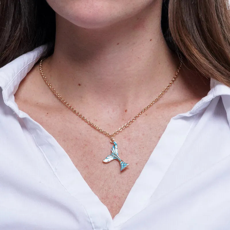 Collana in Metallo con coda di sirena pendente