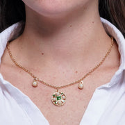 Collana in Metallo maiolica verde