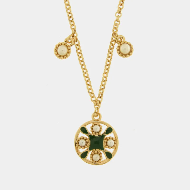 Collana in Metallo maiolica verde - BYSIMON gioielli