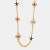 Collana in Metallo con stelle marine rosse, azzurre e blu - BYSIMON gioielli