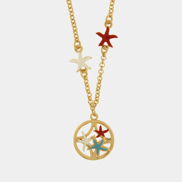 Collana in Metallo con stelle marine colorate - BYSIMON gioielli