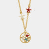 Collana in Metallo con stelle marine colorate - BYSIMON gioielli