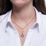 Collana in Metallo maiolica blu - BYSIMON gioielli