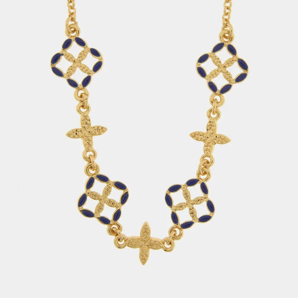 Collana in Metallo maiolica blu - BYSIMON gioielli