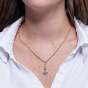 Collana in Metallo maiolica azzurra - BYSIMON gioielli