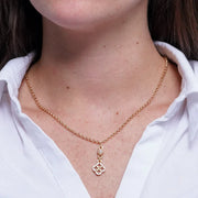 Collana in Metallo maiolica bianca