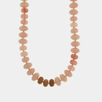 Collana in Metallo pietre dure rosa cipria discoidali placcato oro AMOVENEZIA - gioiello BySimon