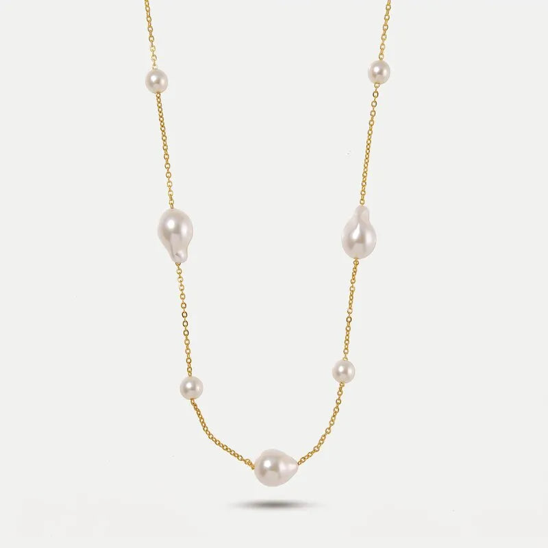 Collana in Metallo catena sfere varie forme