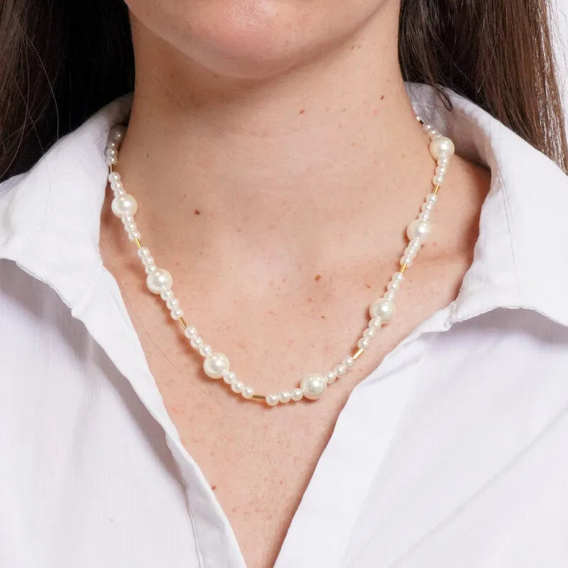 Collana in Metallo catena maglie lunghe sfere