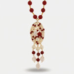 Collana in Metallo lunga con sfere rosse e bianche AMOVENEZIA - gioiello BySimon