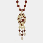 Collana in Metallo lunga con sfere rosse e bianche AMOVENEZIA - gioiello BySimon