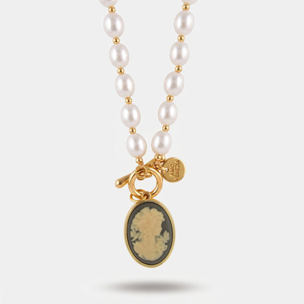 Collana in Metallo perle con cammeo AMOVENEZIA - gioiello BySimon
