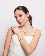 Set coordinato - Collana in Metallo perle con cammeo