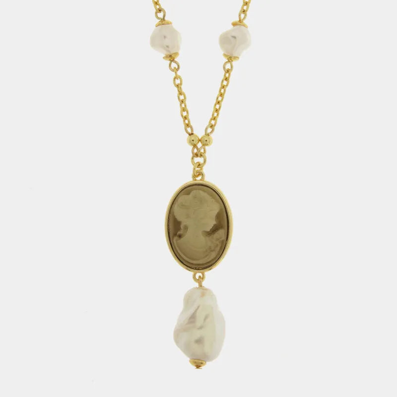 Collana in Metallo perle con cammeo AMOVENEZIA - gioiello BySimon