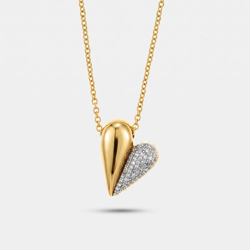 Collana in Metallo Ciondolo cuore dorato veneziano AMOVENEZIA - gioiello BySimon