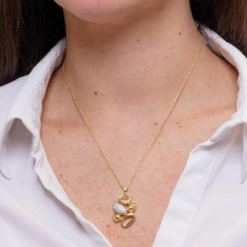 Collana in Metallo Ciondolo fiore dorato veneziano donna