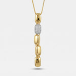 Collana in Metallo Pendente lungo cilindrico dorato donna AMOVENEZIA - gioiello BySimon