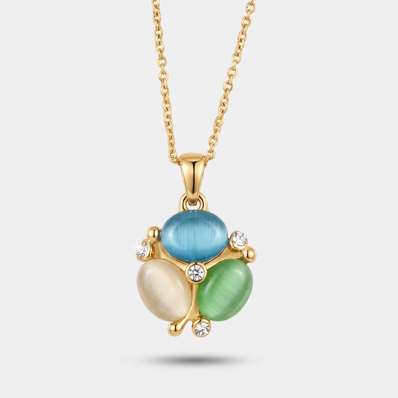 Collana in Metallo con pietre e cristalli - BYSIMON gioielli