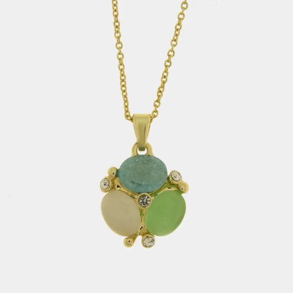 Collana in Metallo con pietre e cristalli - BYSIMON gioielli