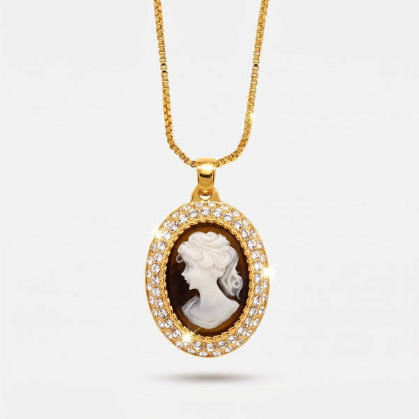 Collana in Metallo con cammeo e cristalli Amo Venezia