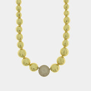 Collana in Metallo Girocollo dorato con zirconi elegante