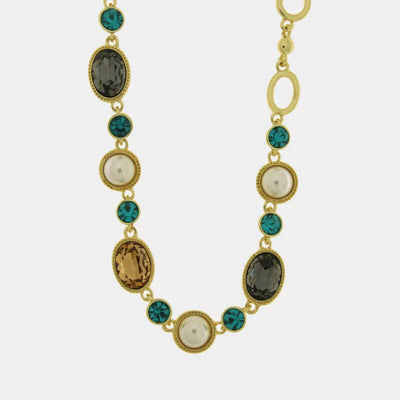 Collana in Metallo con cristalli e pietre bianche Amo Venezia