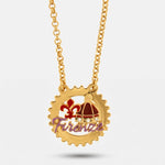Collana in Metallo con scritta Firenze, Giglio Fiorentino e Cupola di Brunelleschi BYS - gioiello BySimon