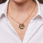 Collana in Metallo con scritta Napoli e Vesuvio AMONAPOLI - gioiello BySimon