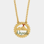 Collana in Metallo con scritta Napoli e Vesuvio AMONAPOLI - gioiello BySimon