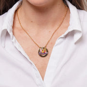 Collana in Metallo con scritta Positano e Casette