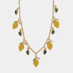 Collana in Metallo con charm a forma di limoni e foglie SICILY - gioiello BySimon